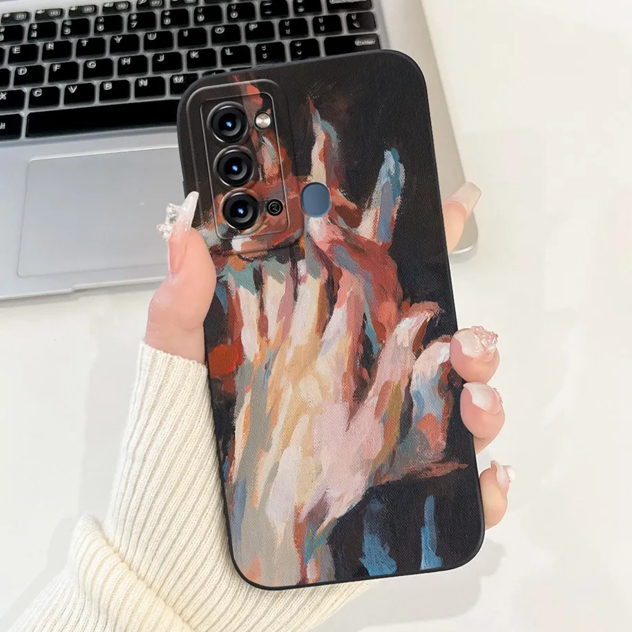 For Itel P38 S17 Case S661W Shockproof Cover Cute Cartoon Panda Soft Silicone Matte Fundas Vision 3 Vision3 Phone Cases