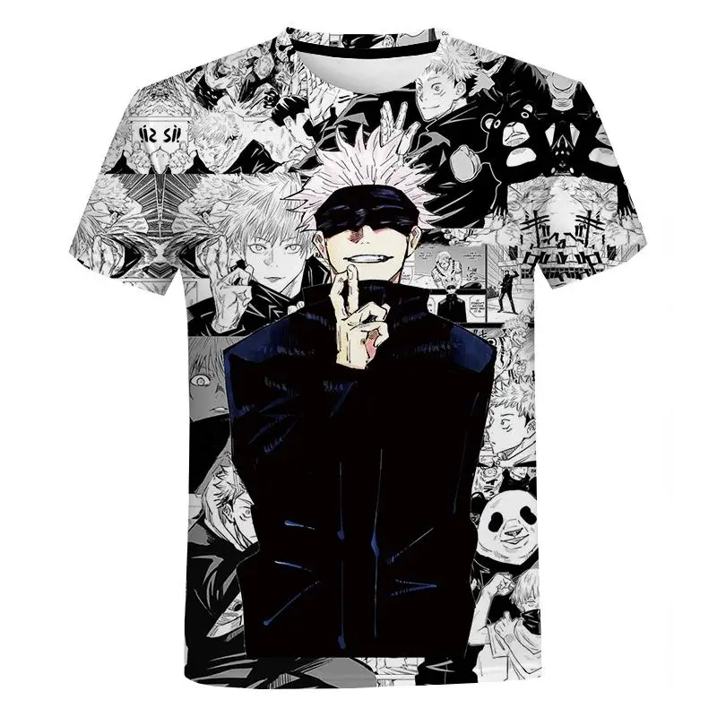 

Summer high quality 3d Jujutsu Kaisen manga t-shirts for men creative comfortable anime mens oversized t-shirt boy top cloth