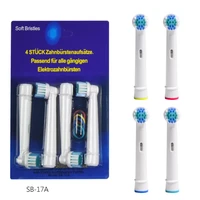 4 pcs replacement brush heads for oral b toothbrush heads advance powerpro health electric toothbrush heads