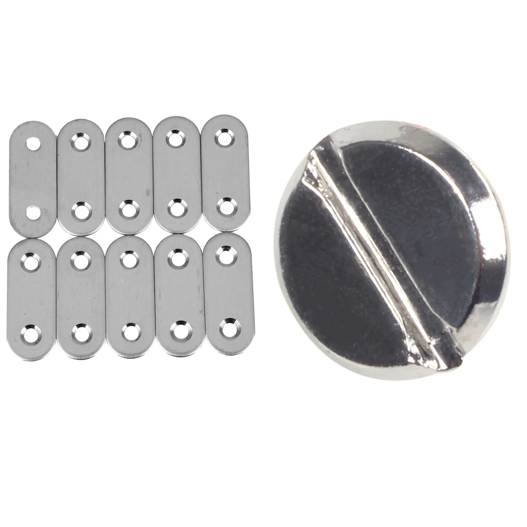 

HOT-Belt 5 X 6 Mm Silver Screw Binding With Flat Mending Plates Repair Fixing Joining Brackets 40X15mm