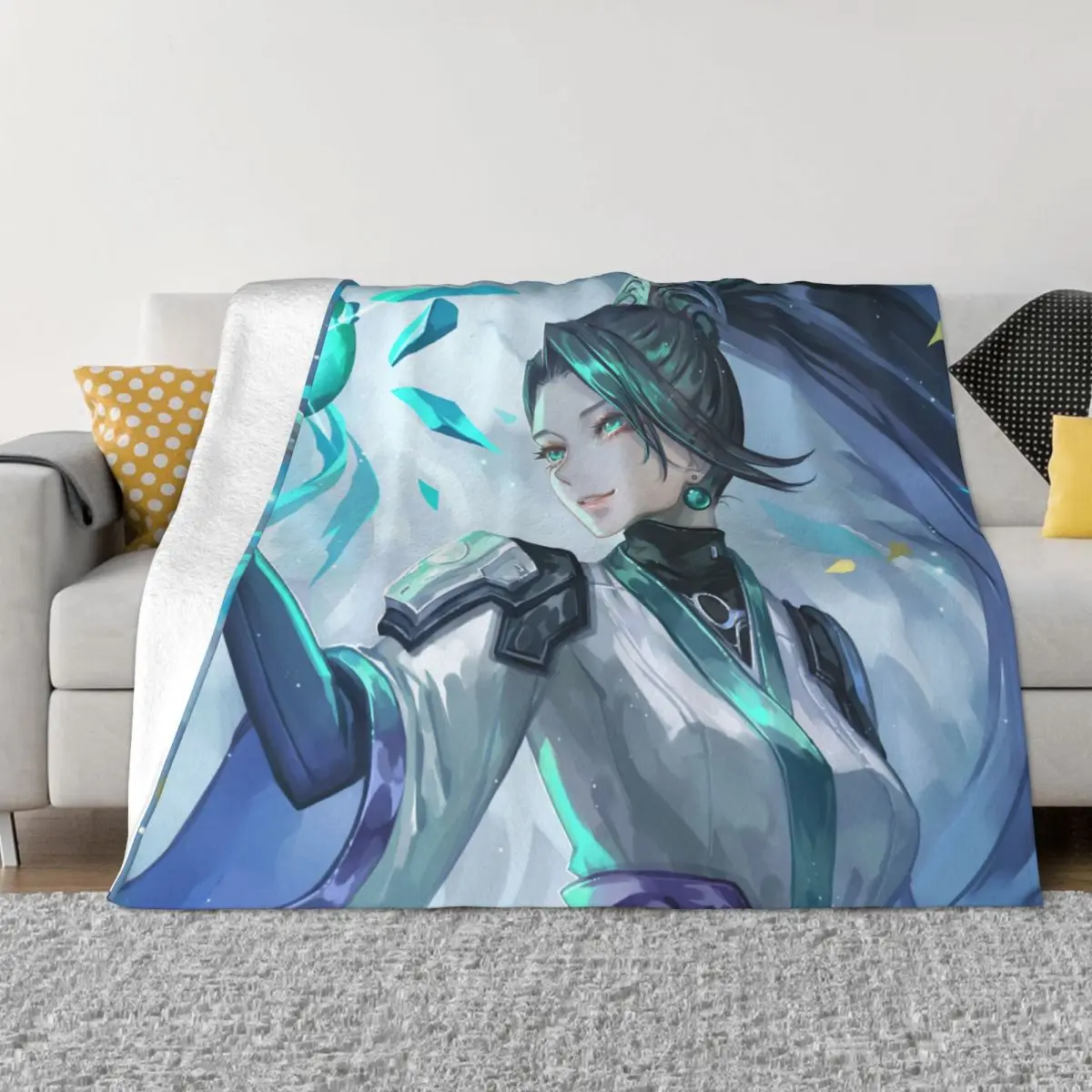 

Valorant, игровое одеяло, Фланелевое украшение, переносное домашнее покрывало