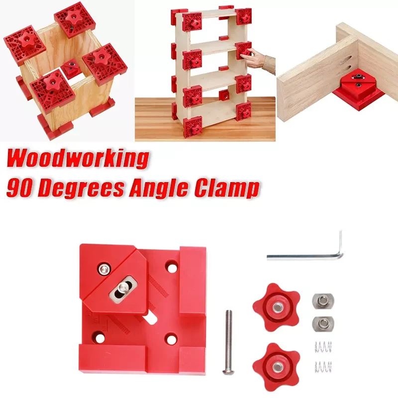 Degrees Right Angle Clamps Spring Auxiliary Fixture Splicing Board Positioning Panel Fixed Clip Square Ruler Woodworking Tool