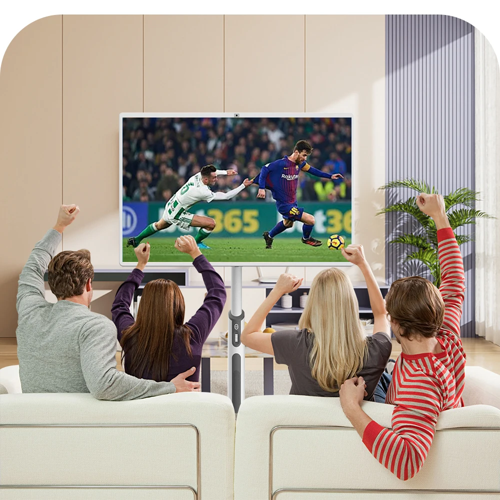 Фото Портативный HD-телевизор с сенсорным экраном 23,8 дюйма, Smart TV, цифровая подставка, портативный сенсорный дисплей Bestie TV №5