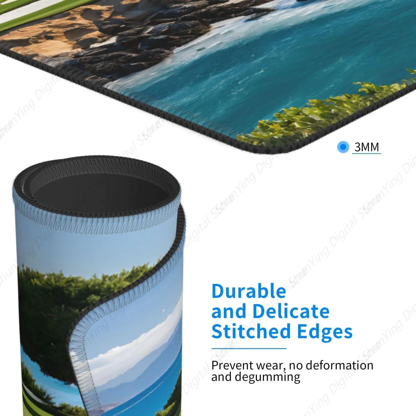 Нескользящий коврик для мыши с резиновой основой ноутбука и ПК офисный домашний