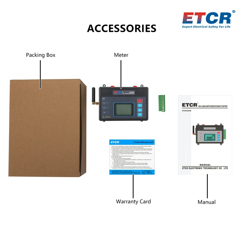 ETCR2900B GPRS Сопротивление земли Онлайн-тестер заземления 2000 Ом Измеритель