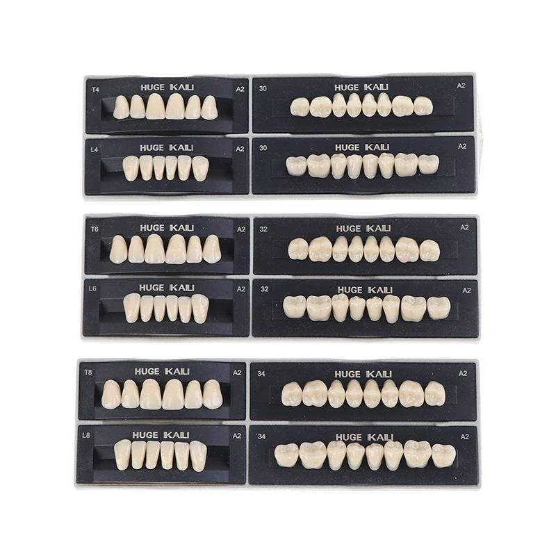 

28 шт./коркор. A2 стоматологические синтетические полимерные зубы полный набор полимерный зубной протез Dental Teeth стоматология материалы