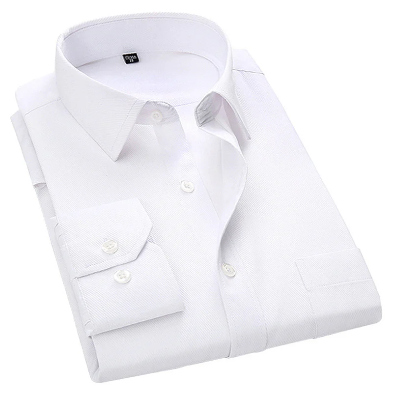 

Men's long sleeved shirt, business casual wear, large 4XL, 5XL, 6xl, 7XL, 8xl, white, blue, black