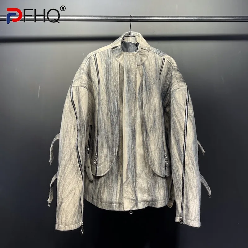 

Оригинальный нишевой дизайн PFHQ, цветные контрастные повседневные мужские куртки, высокое качество, индивидуальный стиль, весна-зима 2023, элегантное уличное пальто