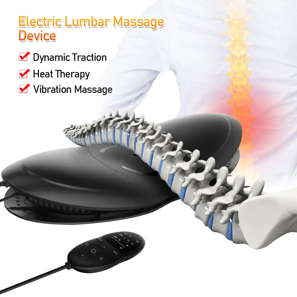 

Electric Lumbar Traction Massager Pressotherapy Massage Lumbar Spine Support Waist Relieve Fatigue Back Vibration Massage Tool