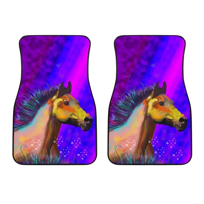 

Watercolor Purple Horse - Universal Front and Back Car Mats Gift (Set of 2 or 4) - Gift For Her or Him, Christmas Birthday Gift