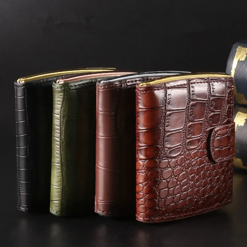 Чехол для сигарет из натуральной кожи, Роскошный футляр для сигарет из искусственной кожи, вместительные курительные приспособления для мужчин и женщин