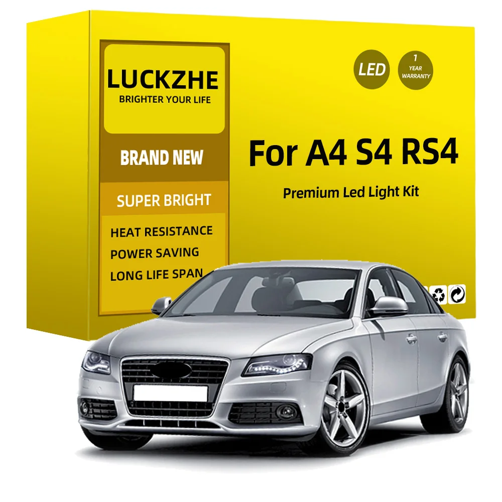

Car Led Interior Light Kit For Audi A4 S4 RS4 B5 B6 B7 B8 Reading Dome Map Lamp Canbus No Error Accessories