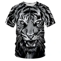 unisex 2022 summer t shirt men tiger 3d printing shirt for men tee animal casual mens clothing loose breathable top