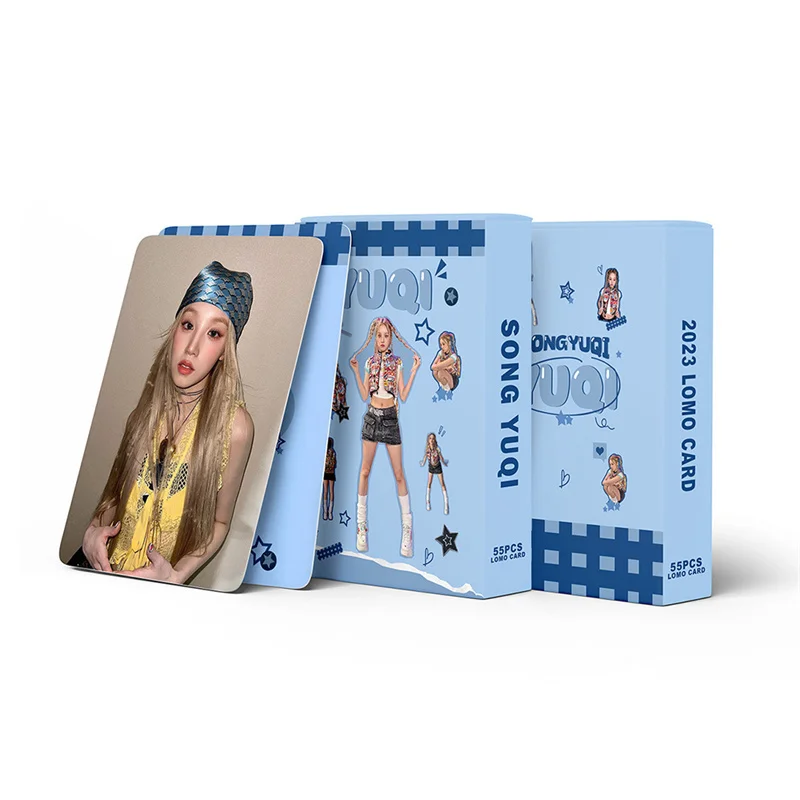 

55pcs/set(G)I-DLE Song Yuqi Single Small Card Song Yuqi Album Lomo Card Gidle Girl Child Print Photo Postcard MIYEON MINNIE Kpop