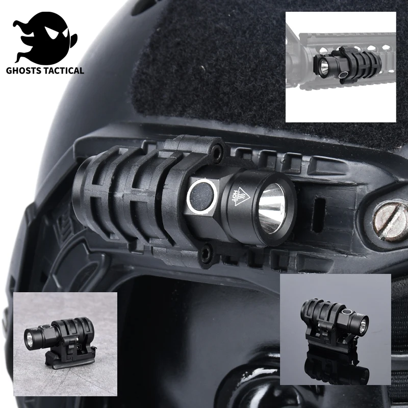 

Weapon Tactical Helmet Light FAST Helmet Flashlight Strobe Mini Hunting Airsoft Survival Safety Lamp Military Helmet Scout Light