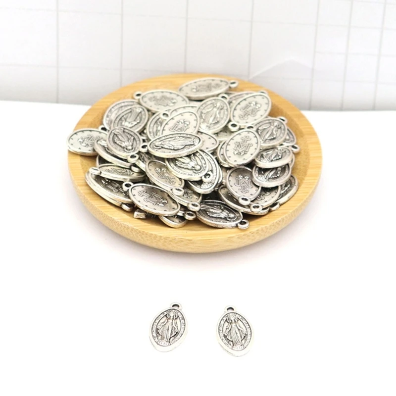 652F 10 шт. медаль Девы Марии кулон католические ювелирные изделия Очаровательная