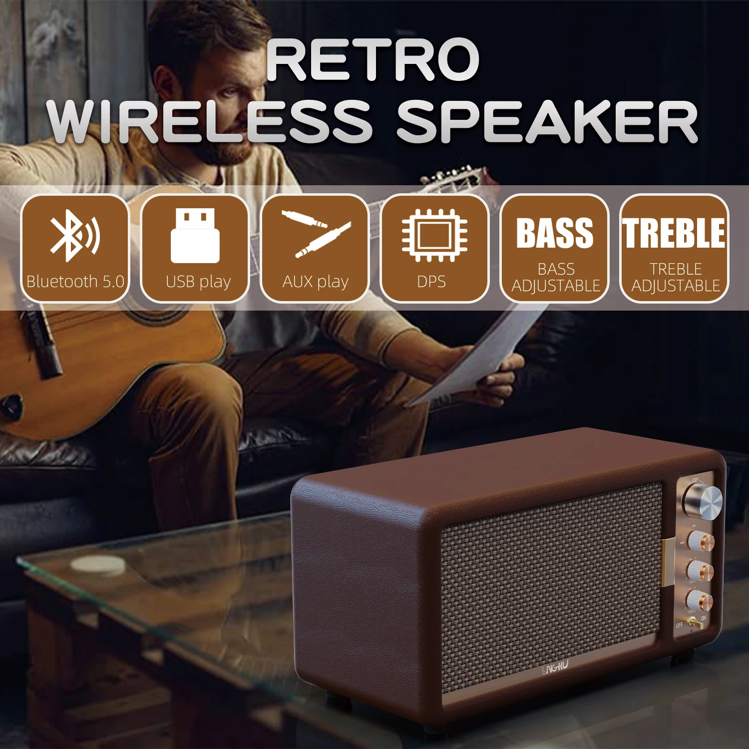 Высококачественные Bluetooth-колонки в стиле ретро для домашнего интерьера Hi-Fi