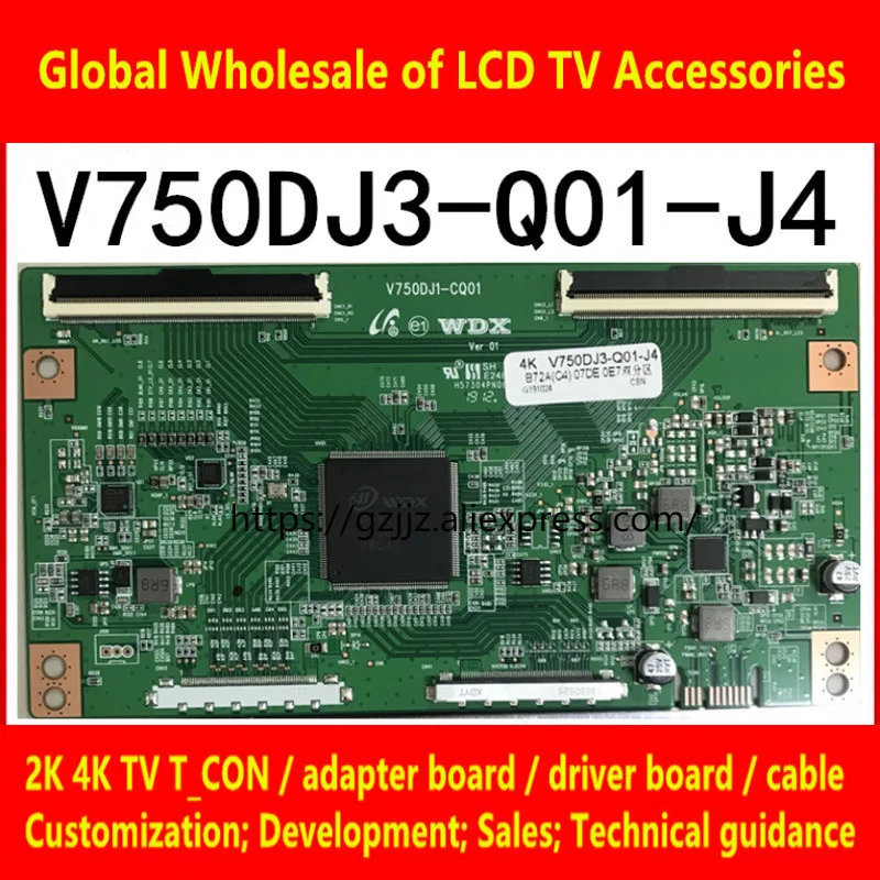 

T new and upgraded v750dj1-cq01 logic board white bar code v750dj3-q01-j4 4K in stock