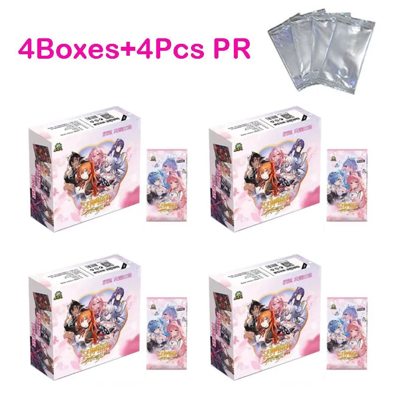 4 коробки + 4PR оптовая цена новая книга история богини 1 м 10 Полный комплект купальник бикини бустер коробка Doujin игрушка хобби подарок