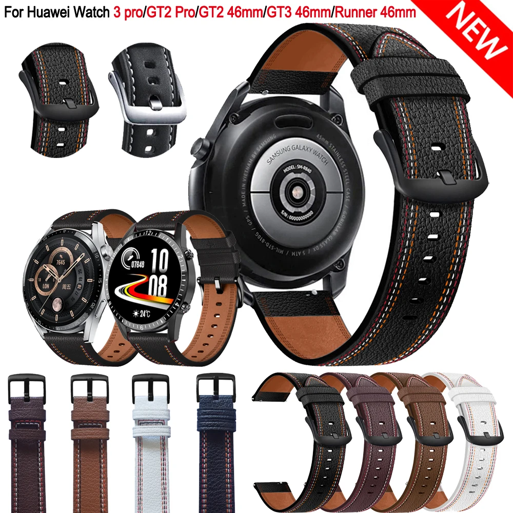 

Ремешок кожаный для Samsung Gear S3 Frontier/Classic/Galaxy watch 46/3 45 мм, смарт-браслет для наручных часов, аксессуары для часов 22 мм