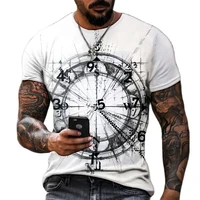 mens summer 3dt printed t shirt fashion trend basic short sleeve top customization