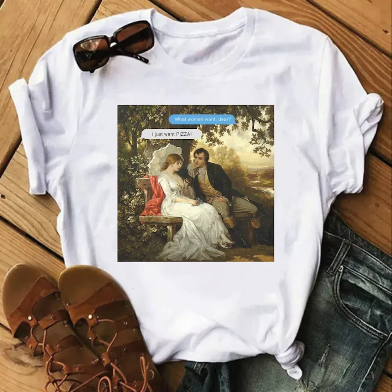

T-Shirt artistic what woman want funny art casual woman funny gift birthday fashion tshirt quality cotton men top tee 2022