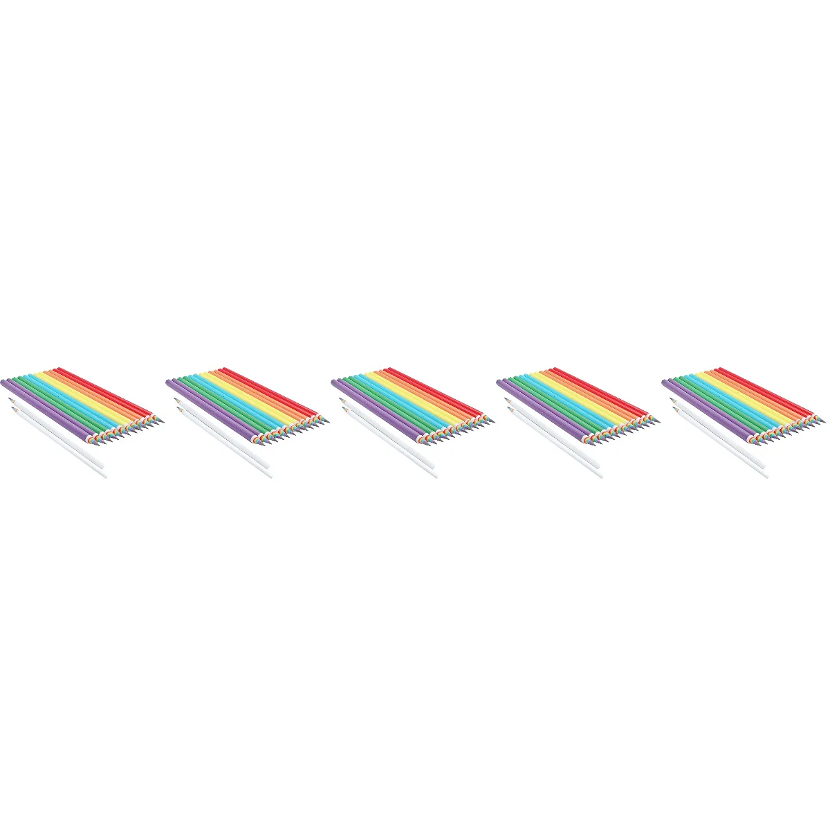 

75 Pcs Rainbow Pencils Sketching Pencils Portable Paper Pencils Kids Smooth Writing Pencils