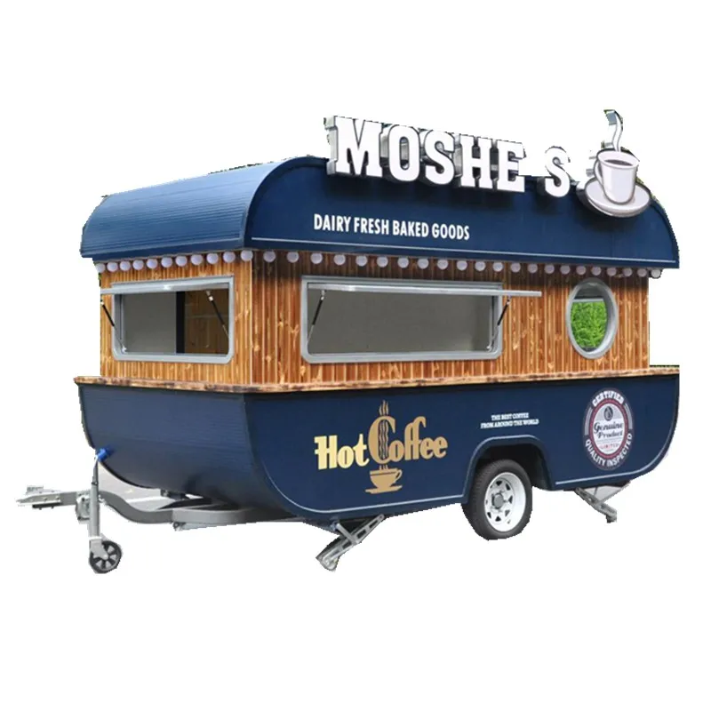 

OEM Fast Boat Type Food Cart Trailer Ice Cream Vending Van Customized Hot Dog Coffee Food Kiosk with CE Certification