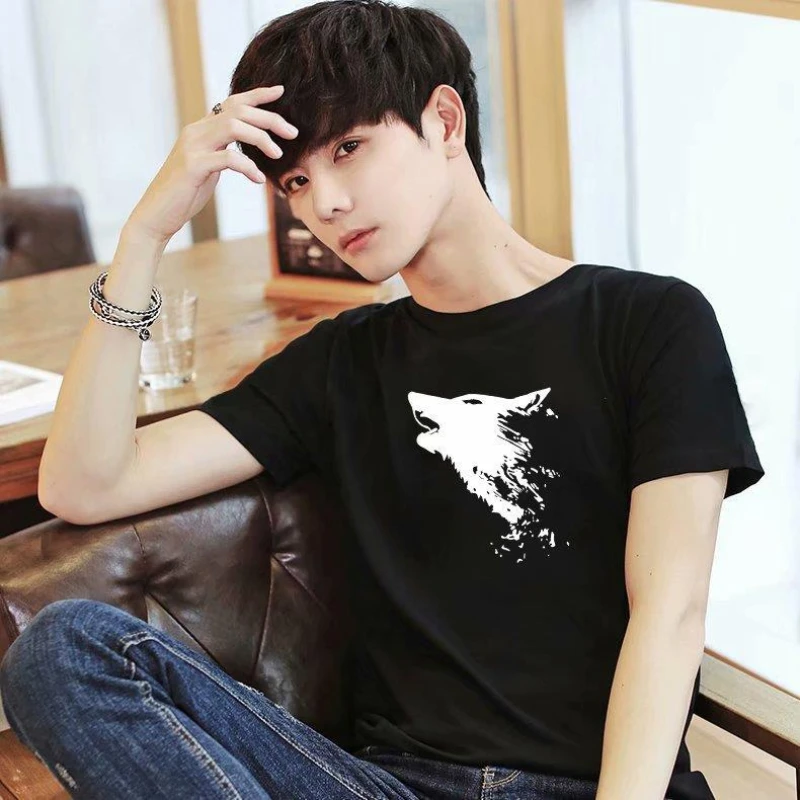 

Chest T- Shirts For Men Casual T Slim Fit Korean Style Teens Series BOY T-SHIRT SUMMER Cosplay Free Shipping Hipster Harajuku