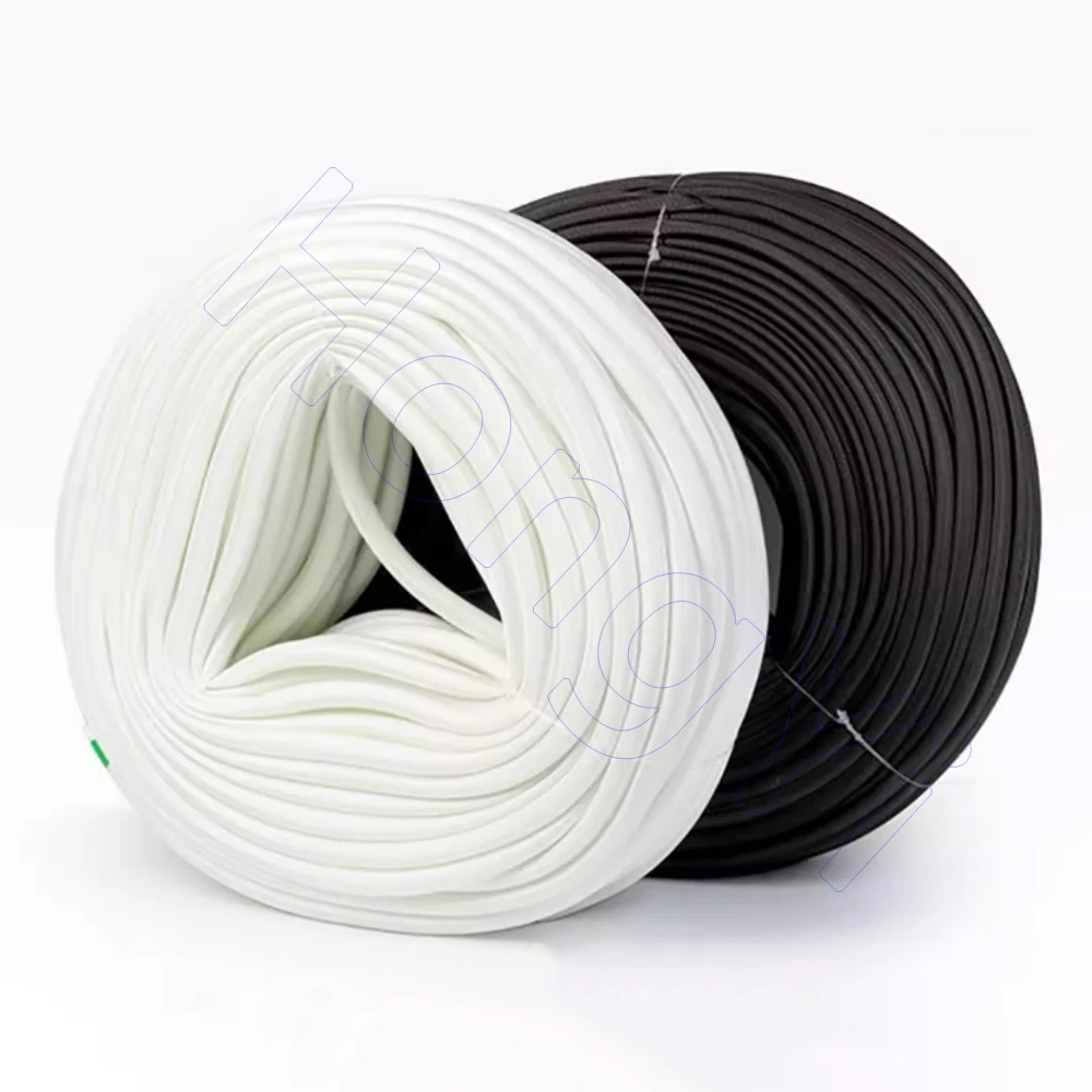 3 метра Ø1 мм-50 мм белый/черный плетеный рукав из стекловолокна 600 градусов C