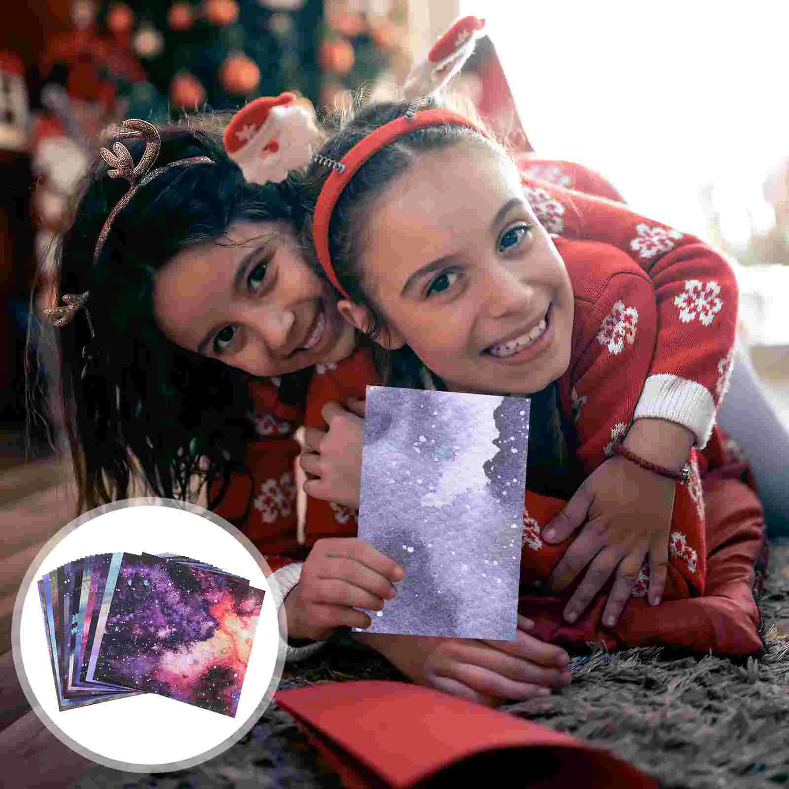 

24 Pcs Pocket Material Paper Single-sided Pad Photo Backdrop Scrapbook Accessories DIY Origami Card Sticker