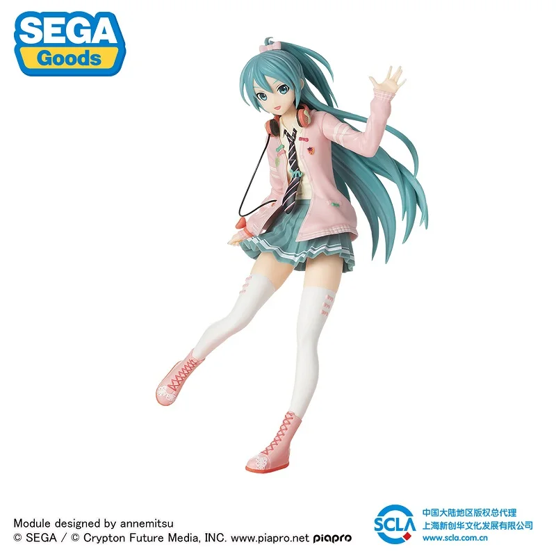 Фигурка героя SEGA Hatsune Miku фигурка VOCALOID Bow-Knot Girl модель 24 см из ПВХ аниме игрушки для