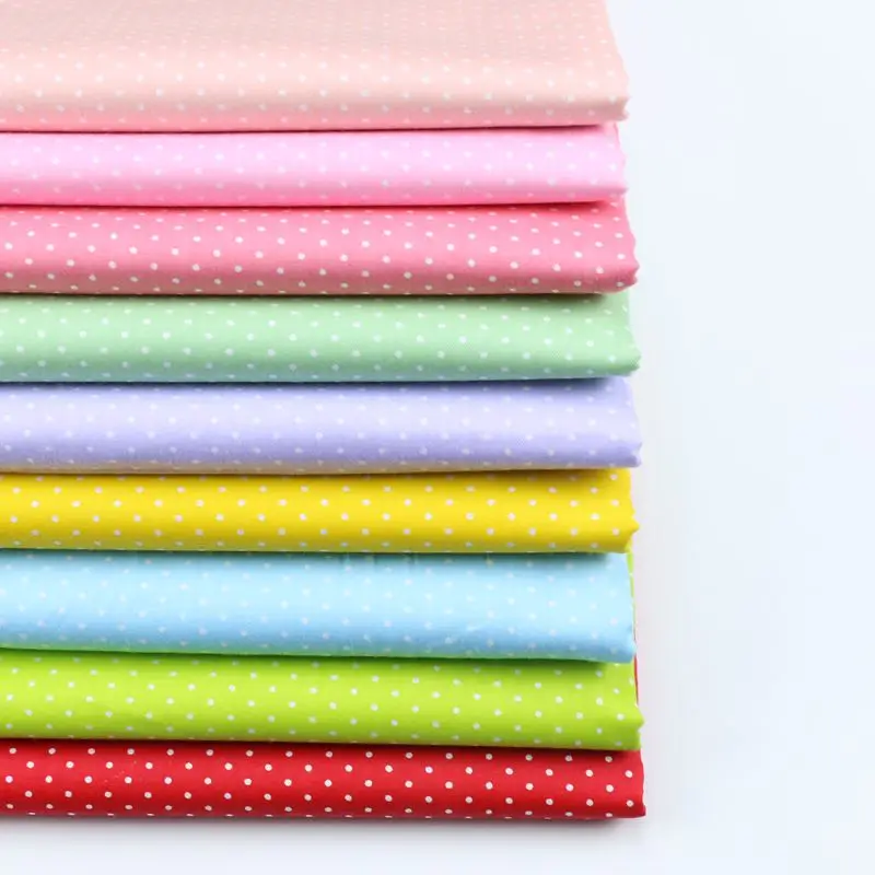 

Polka Dot Fabric Pure Cotton By The Meter for Dresses Clothing Sewing Printed Twill Baby Cloth Thin Soft Summer Blue Red Textile
