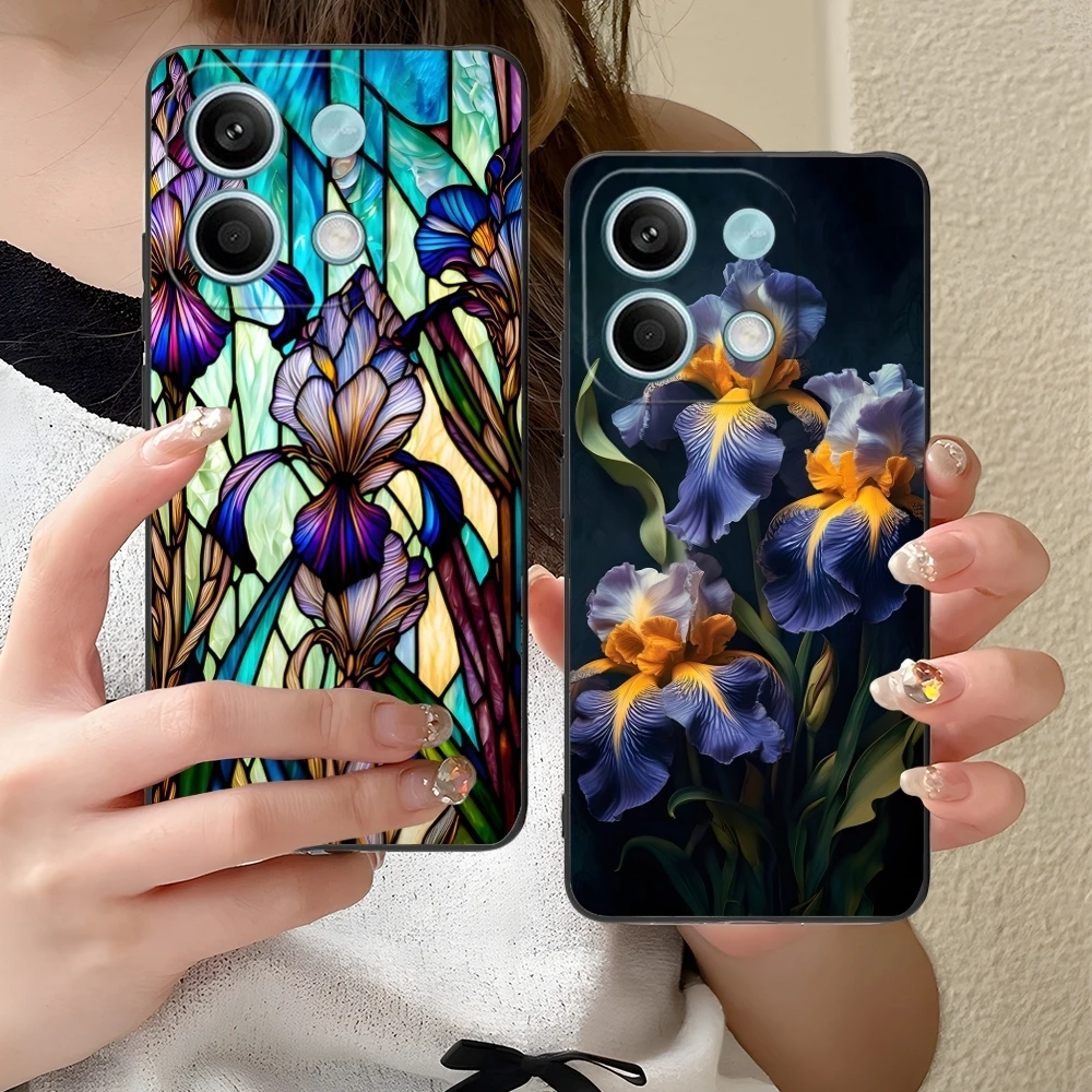 Чехол для мобильного телефона Iris Flower Pretty чехол Xiaomi Redmi Note 13 12 11 10 9 8 7 6 S A Pro Lite Plus