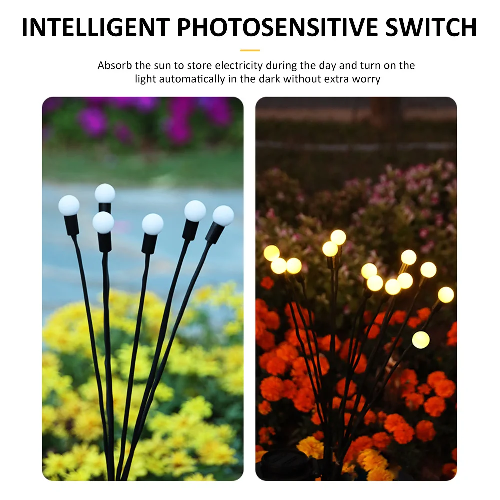 Solar LED Light Outdoor Garden Decoration Landscape Lights Firework Firefly Garden Lights Lawn Garden Decor Solar Light