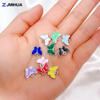 20pcslot 10x13mm butterfly charms double sided enamel pendants for jewelry making diy earrings bracelets necklaces accessories