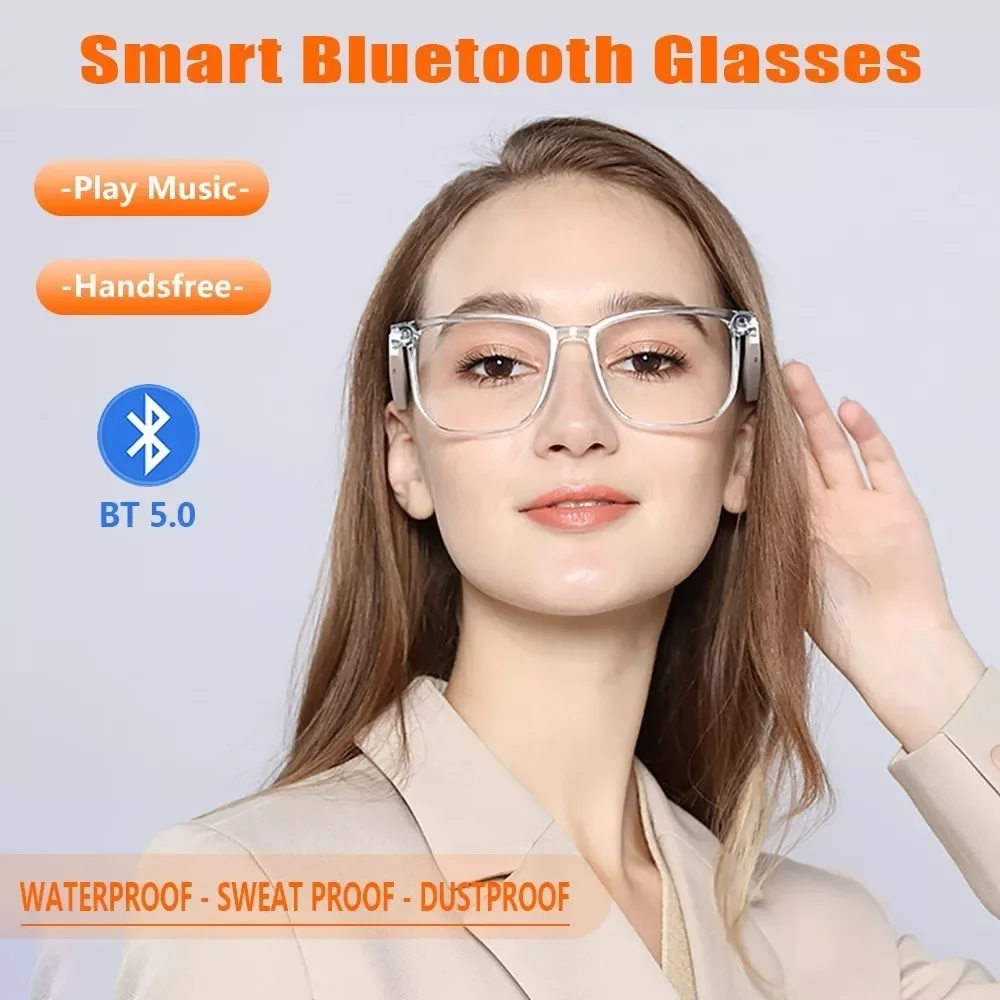 

NEW NEW Bluetooth Smart Glasses Men And Women Headphones Music Wireless Sunglasses Anti-Blue Light Suitable For Game Driving Tra