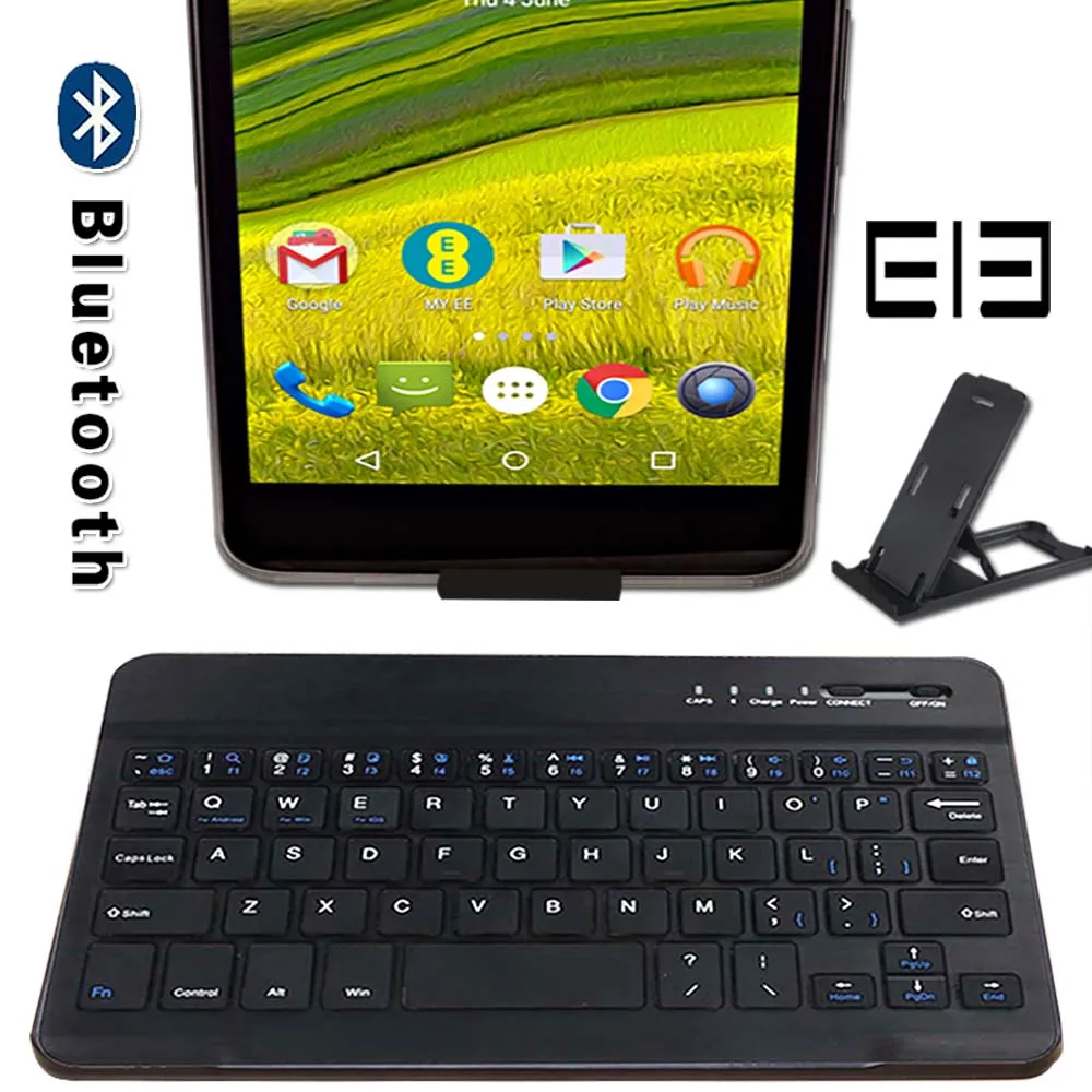 

Quiet Slim Wireless Bluetooth Keyboard for EE Eagle/Harrier Tab/Jay 7.85 Inch Portable Tablet Laptop Wireless Keyboard+Bracket