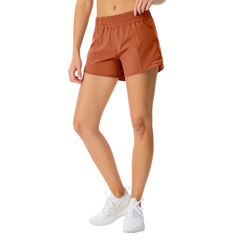 

Yoga shorts summer women's fitness shorts mesh breathable fake two-piece anti-light running sports shorts quick-drying