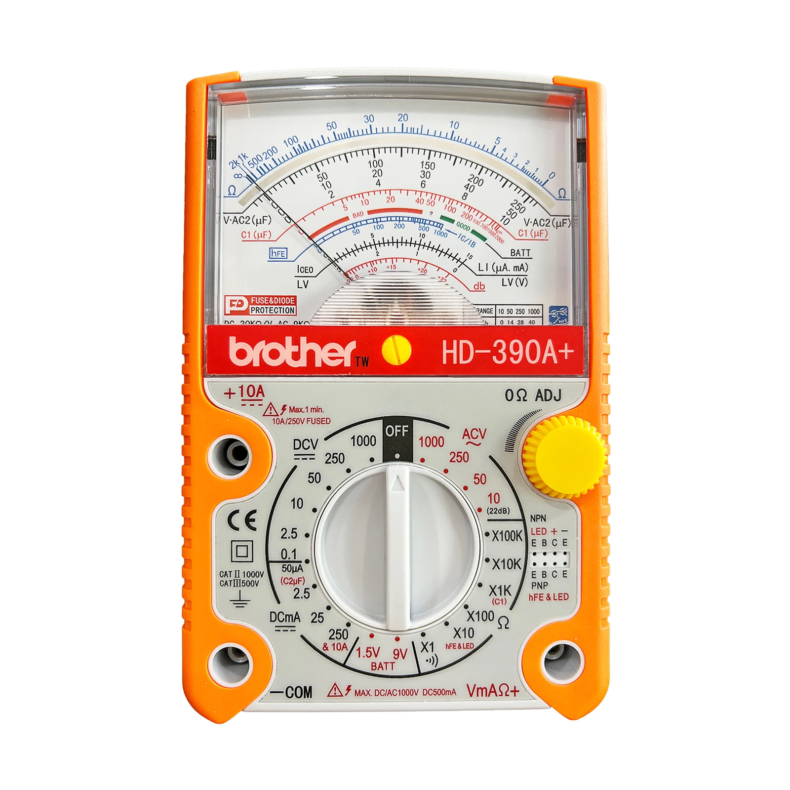 

Brother HD-390A+ Analog Multimeter High Precision Mechanical Electrician Home Maintenance Pointer Multimeter Fully Protection