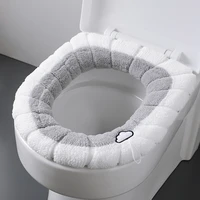 universal toilet seat cushion thick plush o shaped toilet seat toilet cover with handle nordic bathroom accessories
