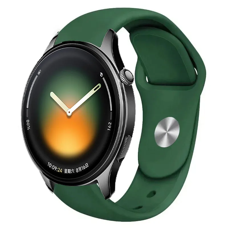 Фото Силиконовый ремешок 18 мм, 20 мм, 22 мм для Xiaomi Watch 5 S4 41 мм, Realme Watch 5 S, браслет для Oneplus Watch 3 43 мм Lite, OPPO S X2 Mini №4