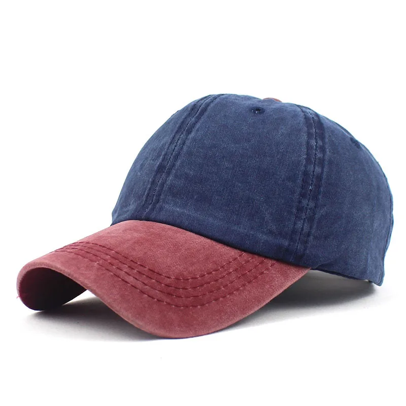 

2022 New Hat Washed Cotton Baseball Cap Color Matching Peaked Cap Men And Women Outdoor Sports Cap