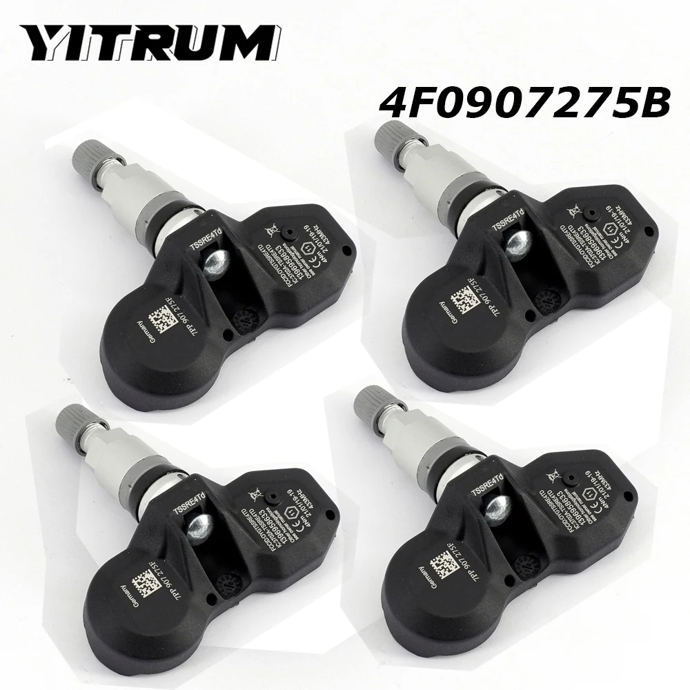 Датчик давления в шинах YITRUM TPMS для Audi R8 A8 RS6 RS7 Volkswagen Porsche Panamera Cayenne Lamborghini 4F0907275B 4F0907275D