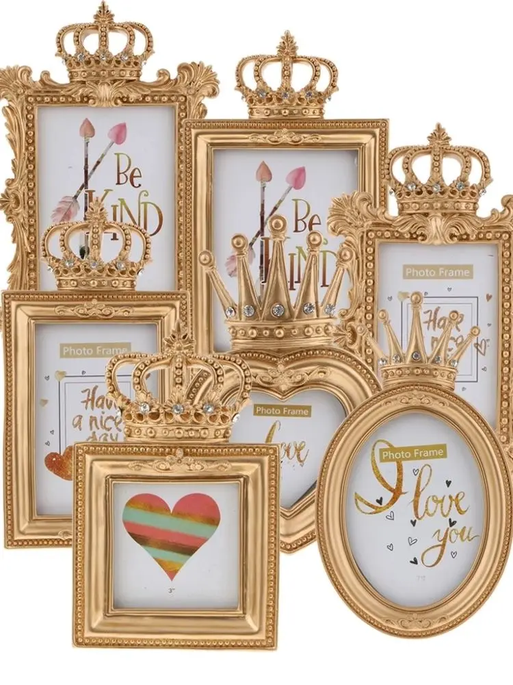 

Рамка из смолы для картины фоторамка, позолоченная, в нордическом стиле, для креативного свадебного подарка, ретро, с гравировкой из смолы, д...