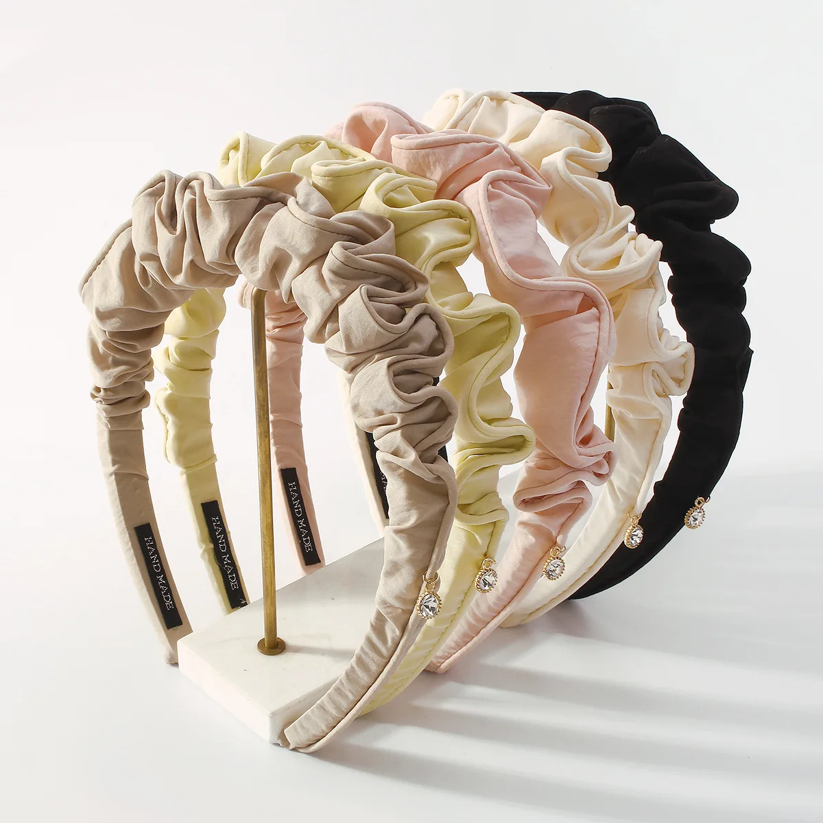 

Fashion Hair Accessories Solid Color Pleated Headband Fashion Commuting Fabric Art Headband