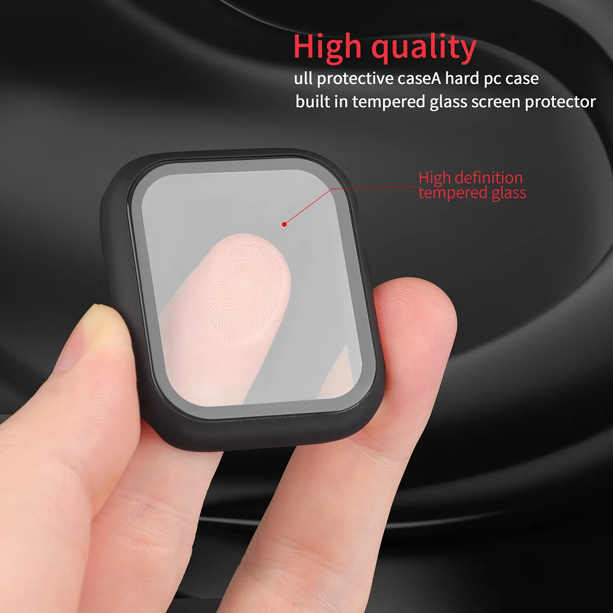 PC Tempered Glass +Case for Apple Watch Series 6 5 4 3 2 1 SE 44mm 40mm Matte Screen Protector+cover for IWatch Case 42mm 38mm