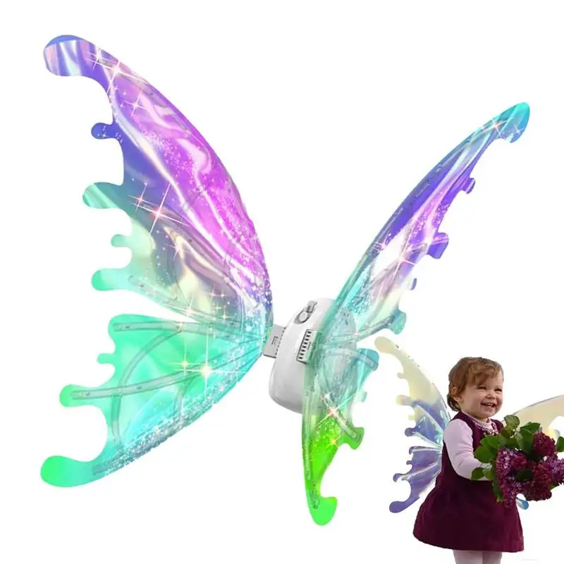 

Светящиеся Крылья-бабочки для домашних животных, светодиодные огни, для косплея на Хэллоуин, искусственное платье, волшебные крылья, волшебные светодиодные огни, электрические крылья, костюм