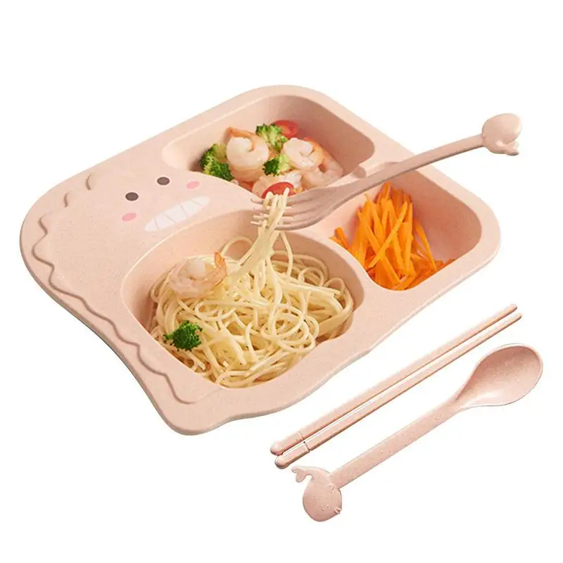 Food Divided Plate Microwaveable Tableware Set For Birthday