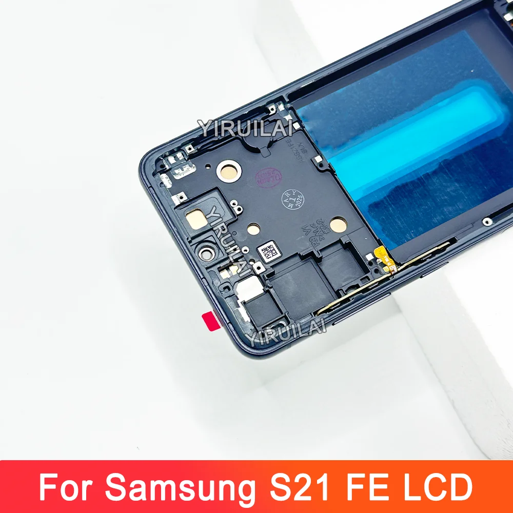 Фото OLED для Samsung Galaxy S21 FE 5G ЖК-дисплей с цифровым преобразователем сенсорного экрана и рамкой для Samsung S21 FE G990B G990B/DS ЖК-экран №4